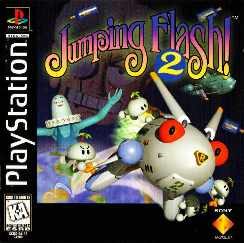 Front cover of Jumping Flash! 2 for PlayStation